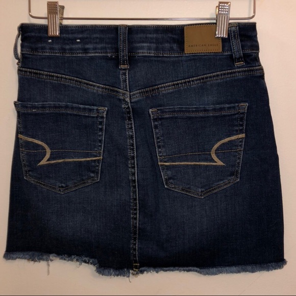 American Eagle dark blue denim jean skirt - Picture 2 of 3